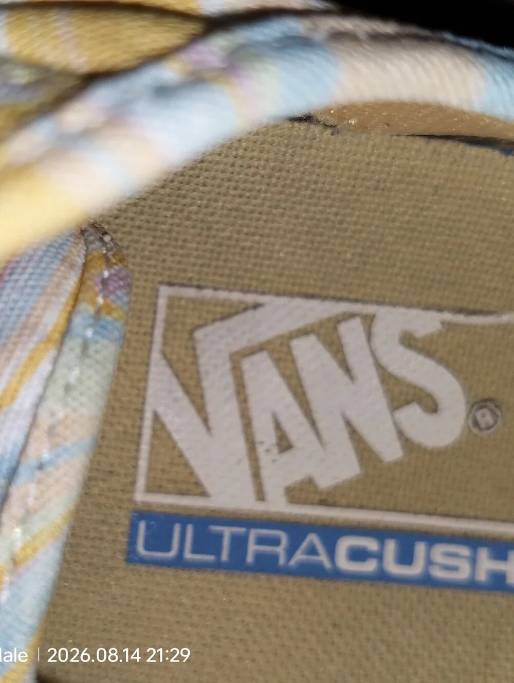 Vans Kids Low-Top Sneakers in Yellow with Pastel Marble Print